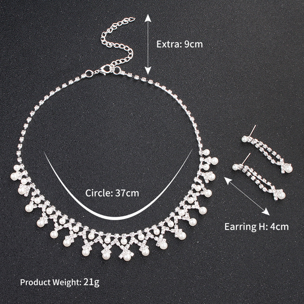 Roxette Pearl Necklace + Earrings