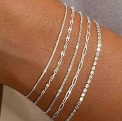 Kaela Luxury Silver and Gold Bracelet Set