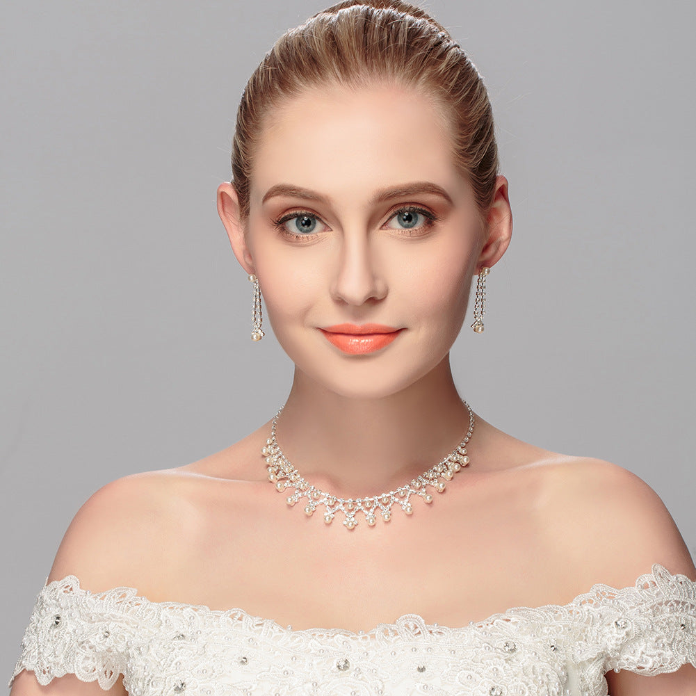 Roxette Pearl Necklace + Earrings
