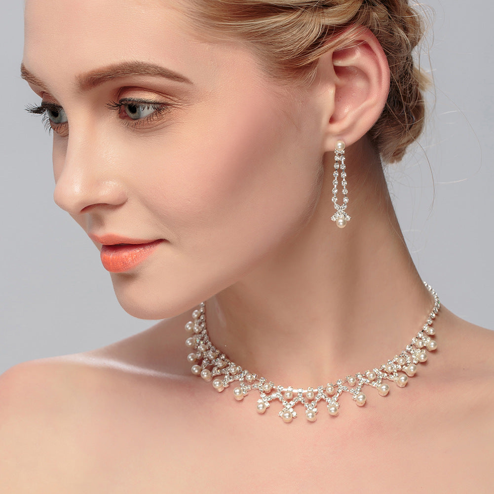 Roxette Pearl Necklace + Earrings