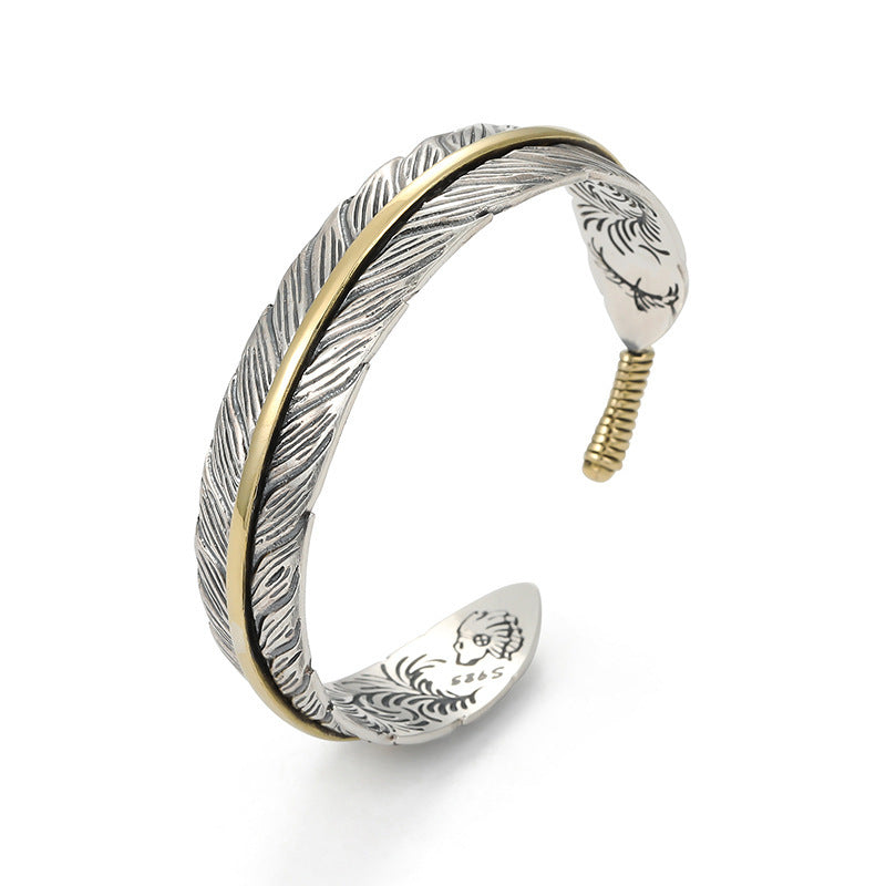 Orlando feather silver bracelet