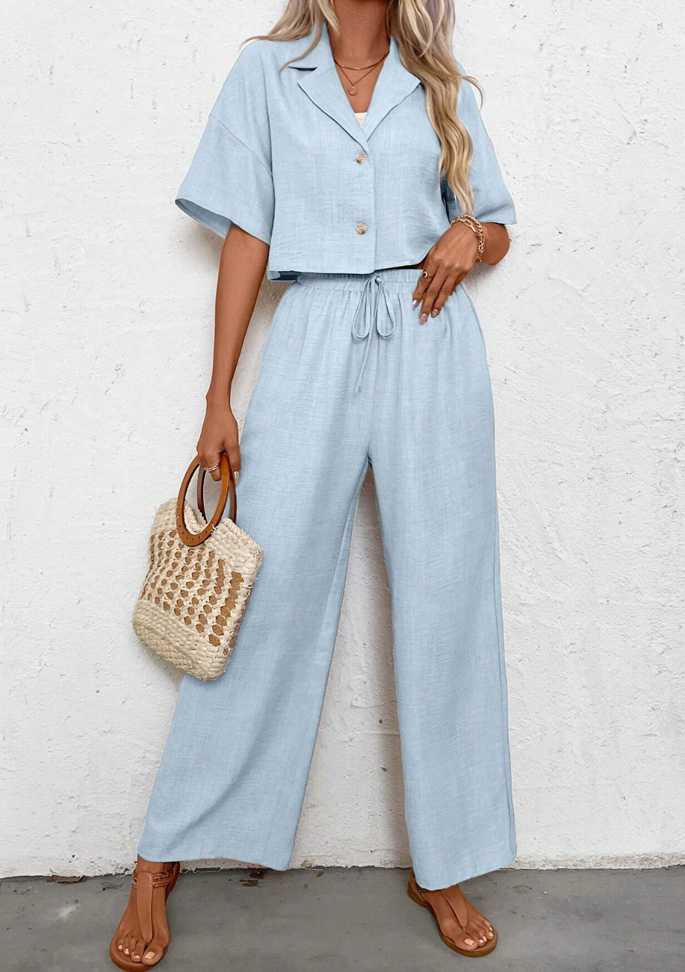 Alaya 2 piece set casual top and pants