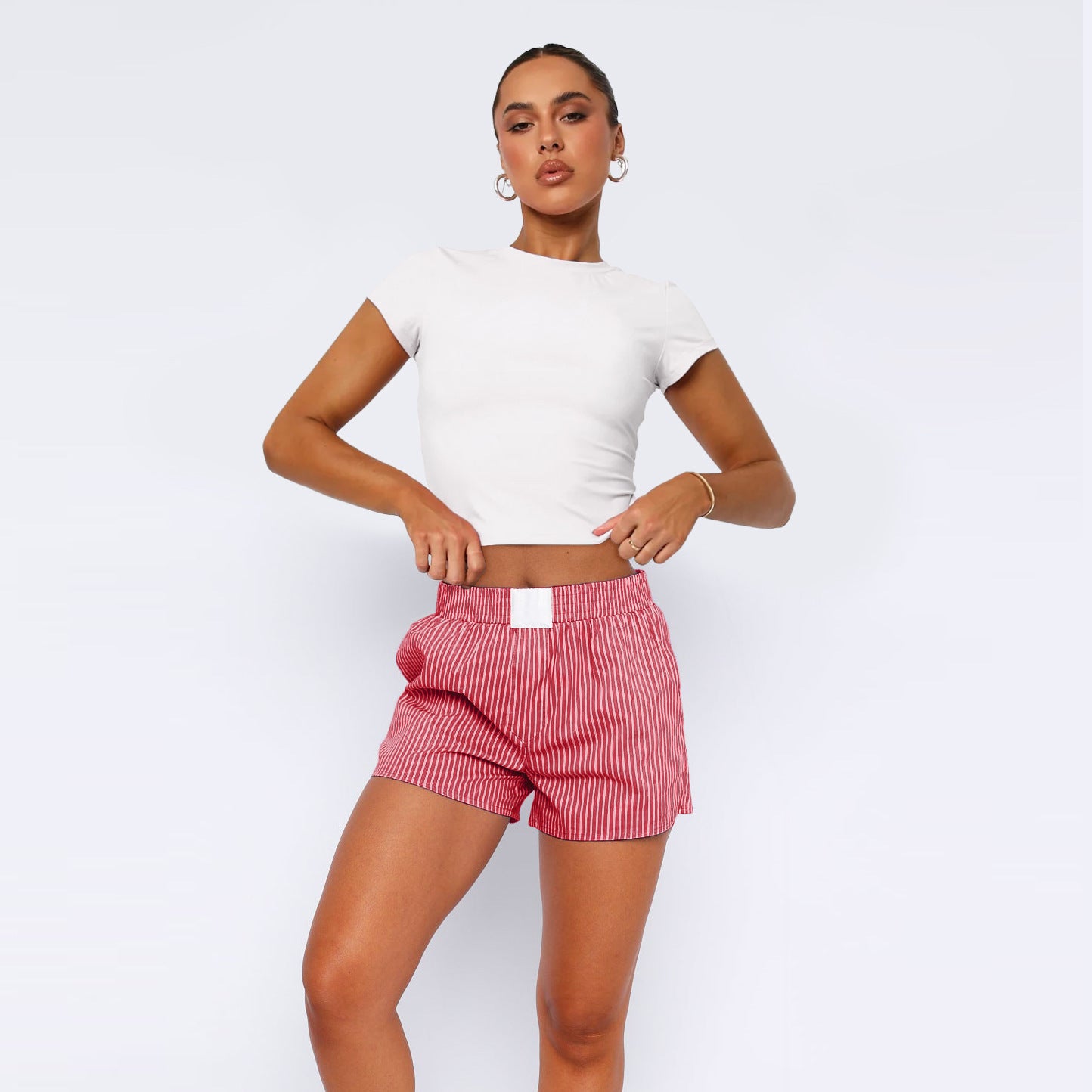 Mika Striped Short Pants