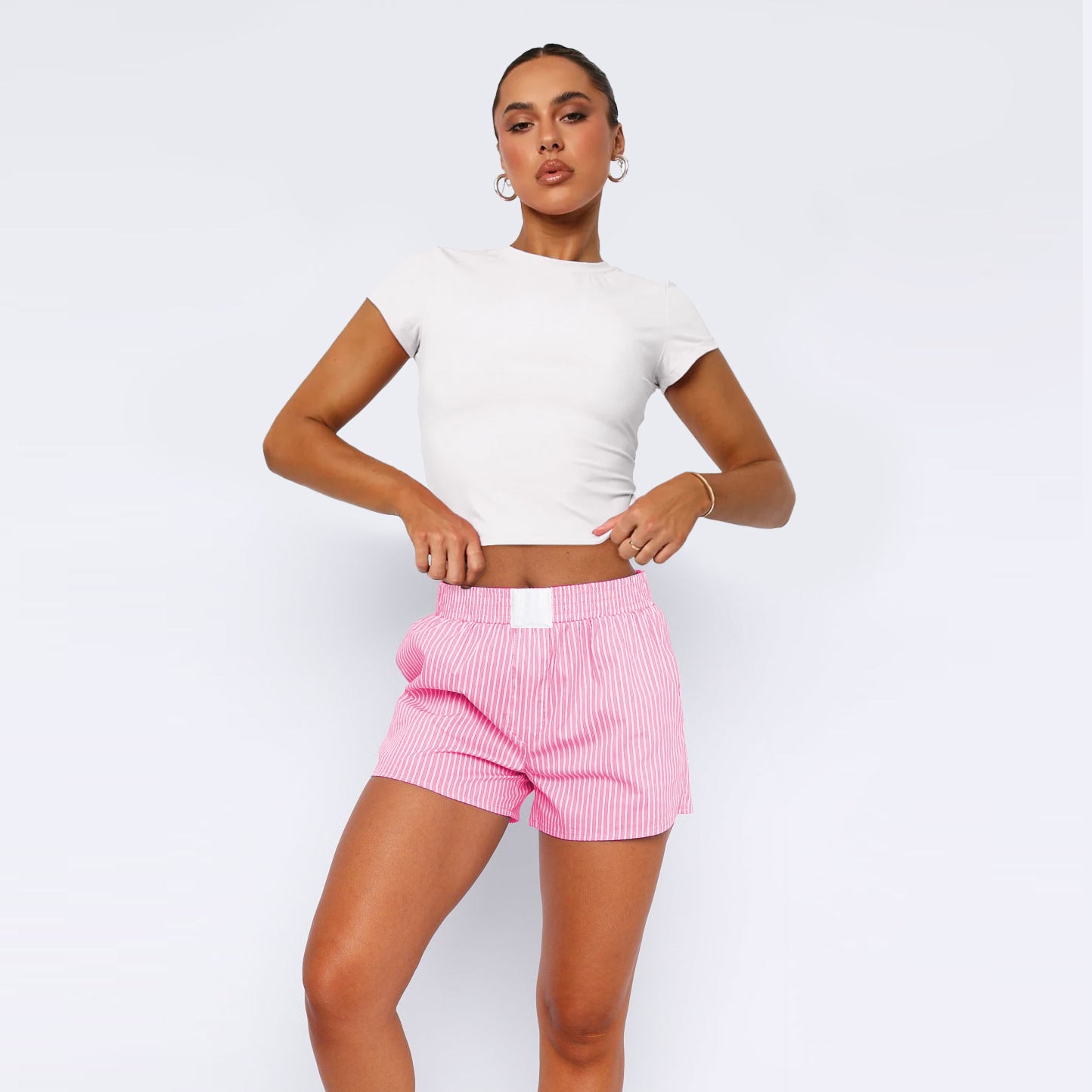 Mika Striped Short Pants
