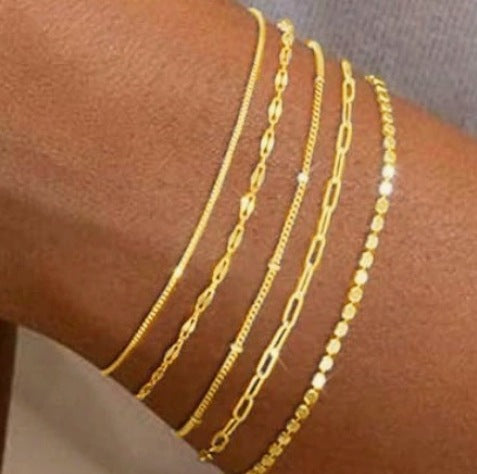Kaela Luxury Silver and Gold Bracelet Set