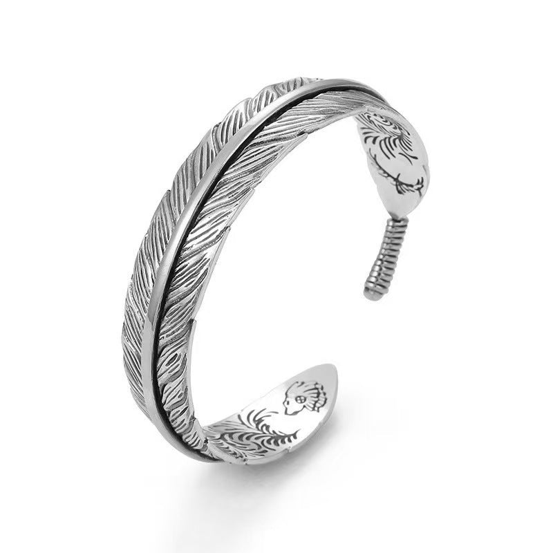 Orlando feather silver bracelet