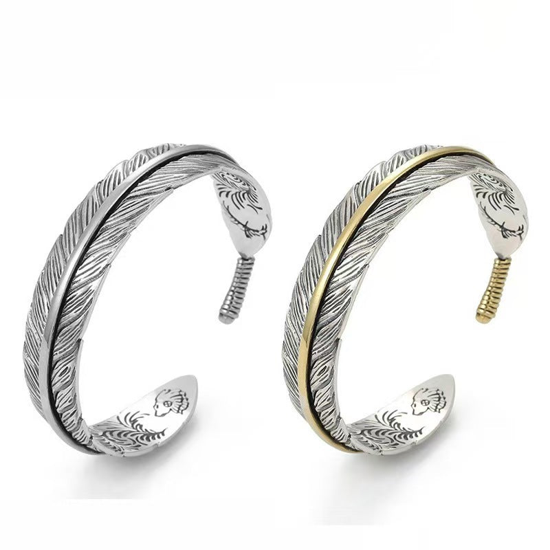 Orlando feather silver bracelet