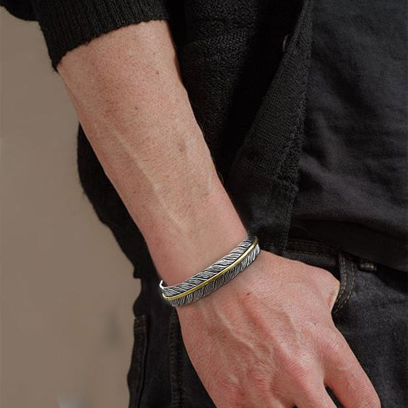 Orlando feather silver bracelet